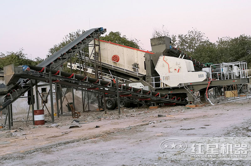 輪胎式移動砂石破碎機生產現場 輪胎式移動砂石破碎機生產現場