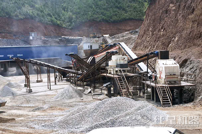 江蘇客戶時產500噸碎石制沙生產線圖片